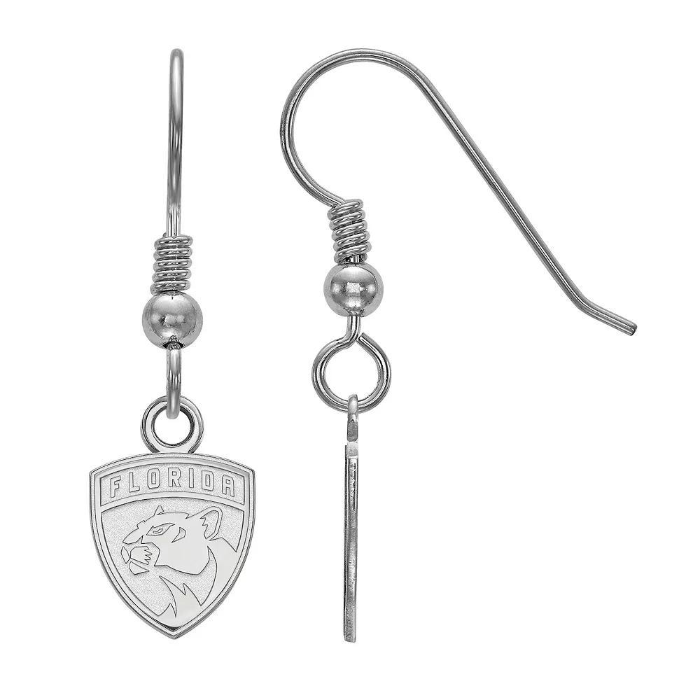 LogoArt Florida Panthers Sterling Silver Mini Wire Dangle Earrings, Women's, Gold Tone Product Image