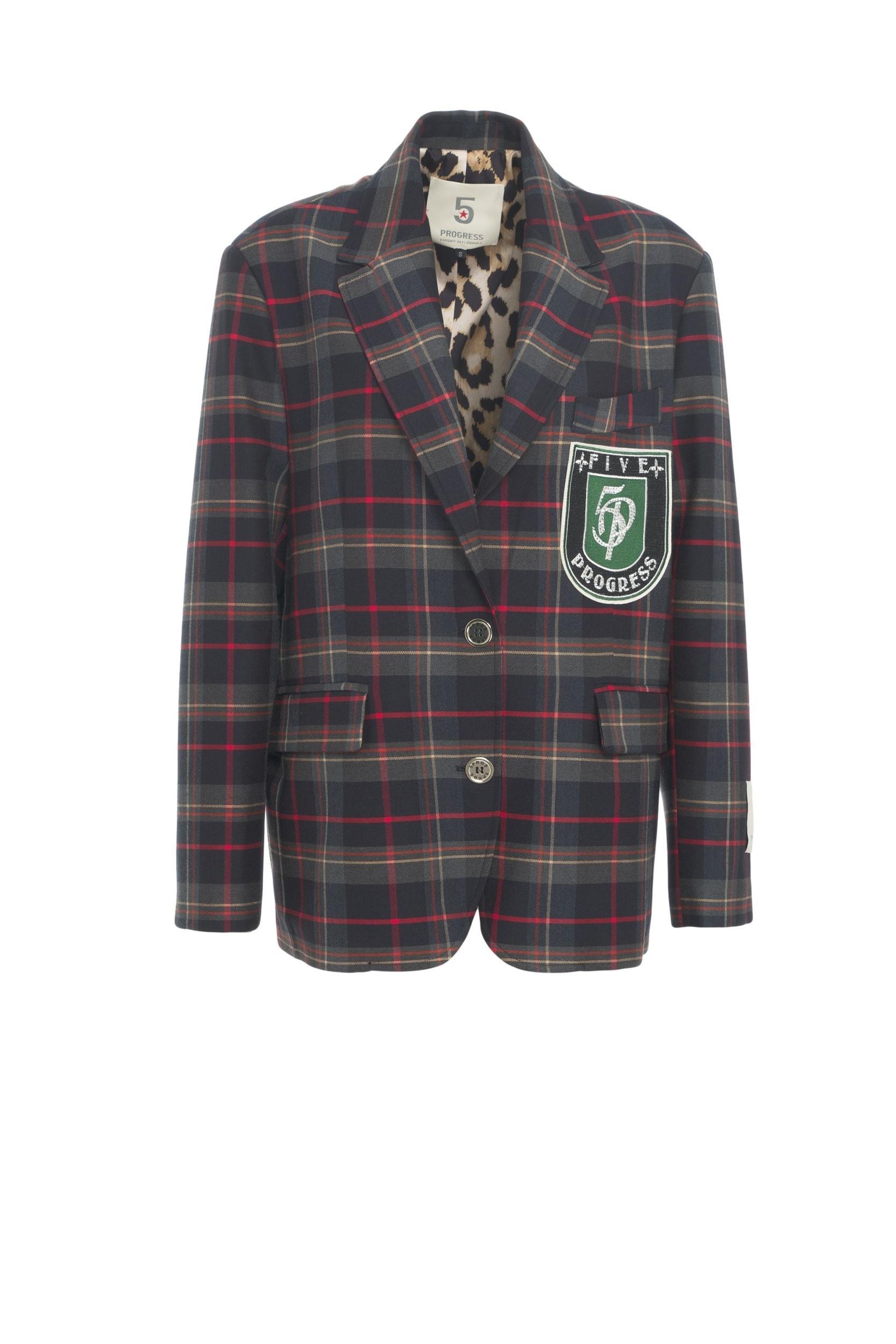 Blazer with plaid pattern Product Image