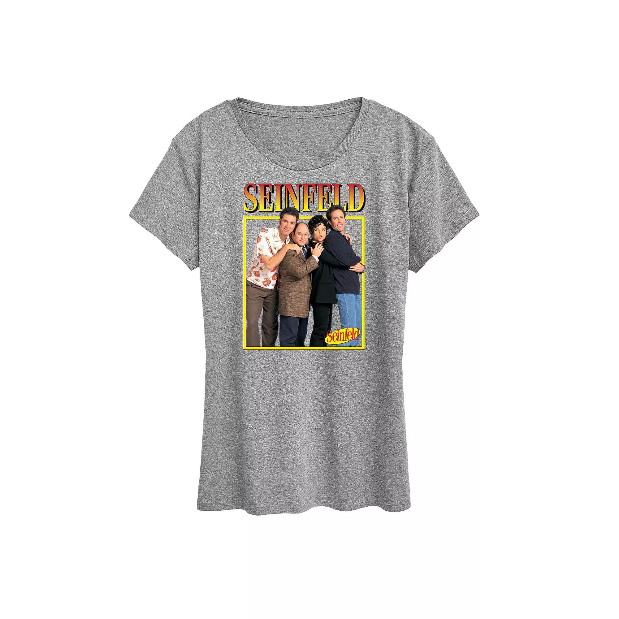 Womens Seinfeld Group Graphic Tee Grey Gray Product Image