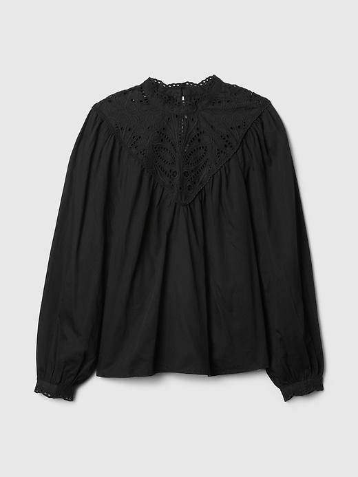 Embroidered Eyelet Top Product Image