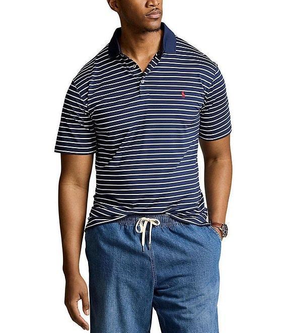 Polo Ralph Lauren Big & Tall Classic Fit Performance Stretch Stripe Short Sleeve Polo Shirt Product Image