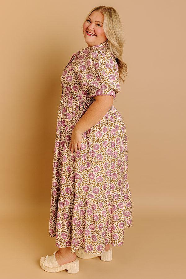 Falling For Floral Midi Dress Curves Product Image
