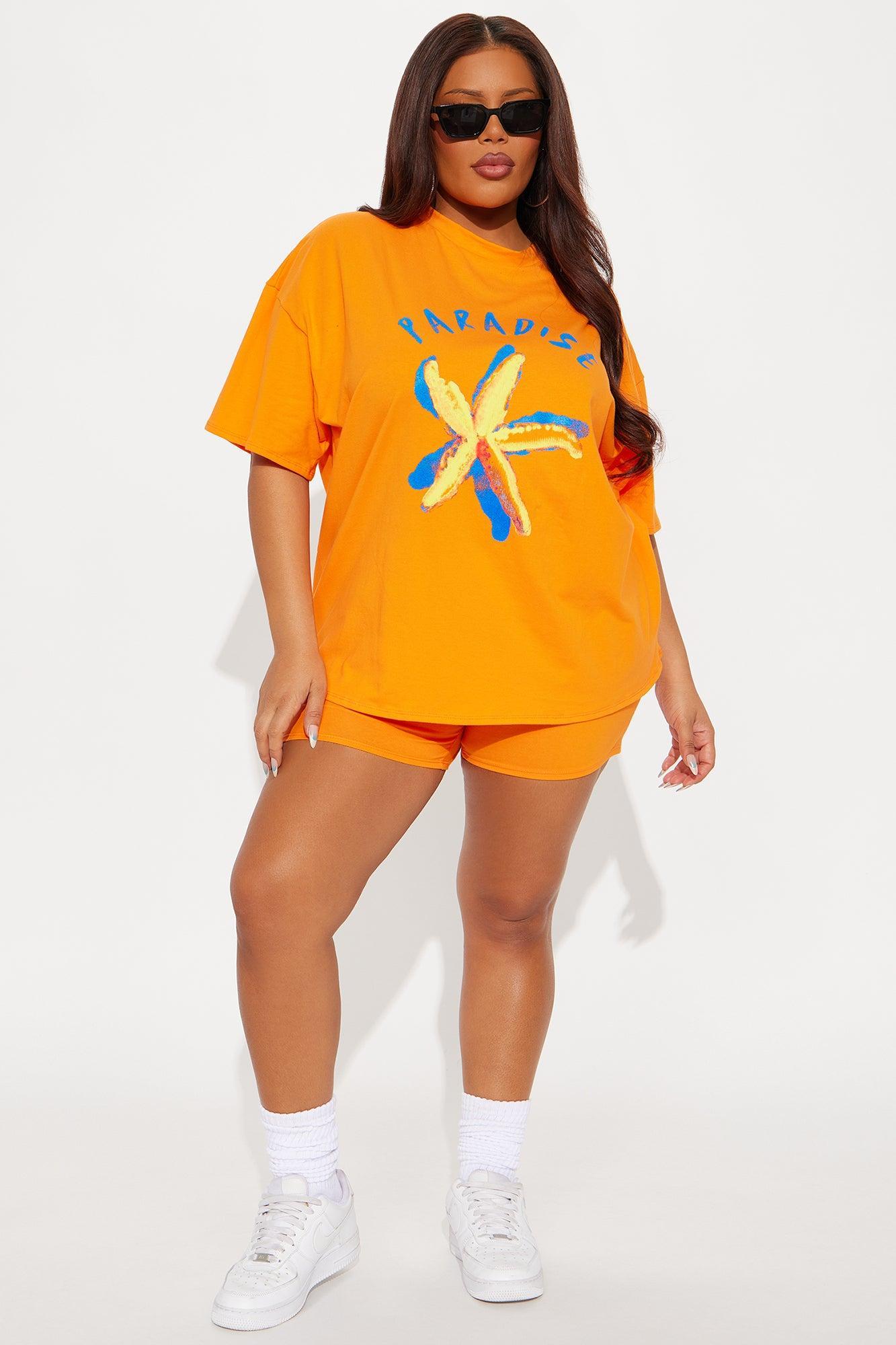 Paradise Chillin' Short Set - Orange/combo Product Image