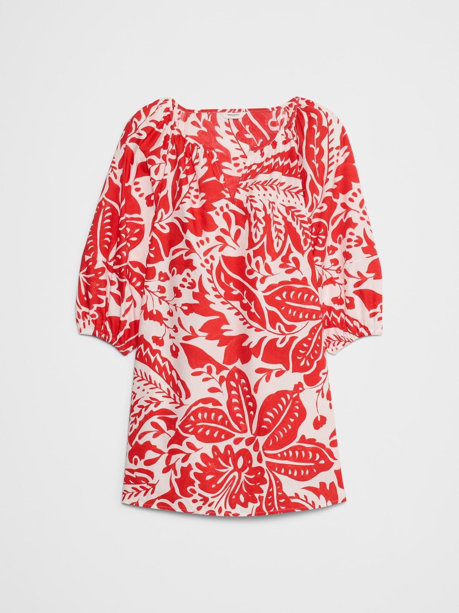 Eyelet Puff-Sleeve Mini Dress Product Image