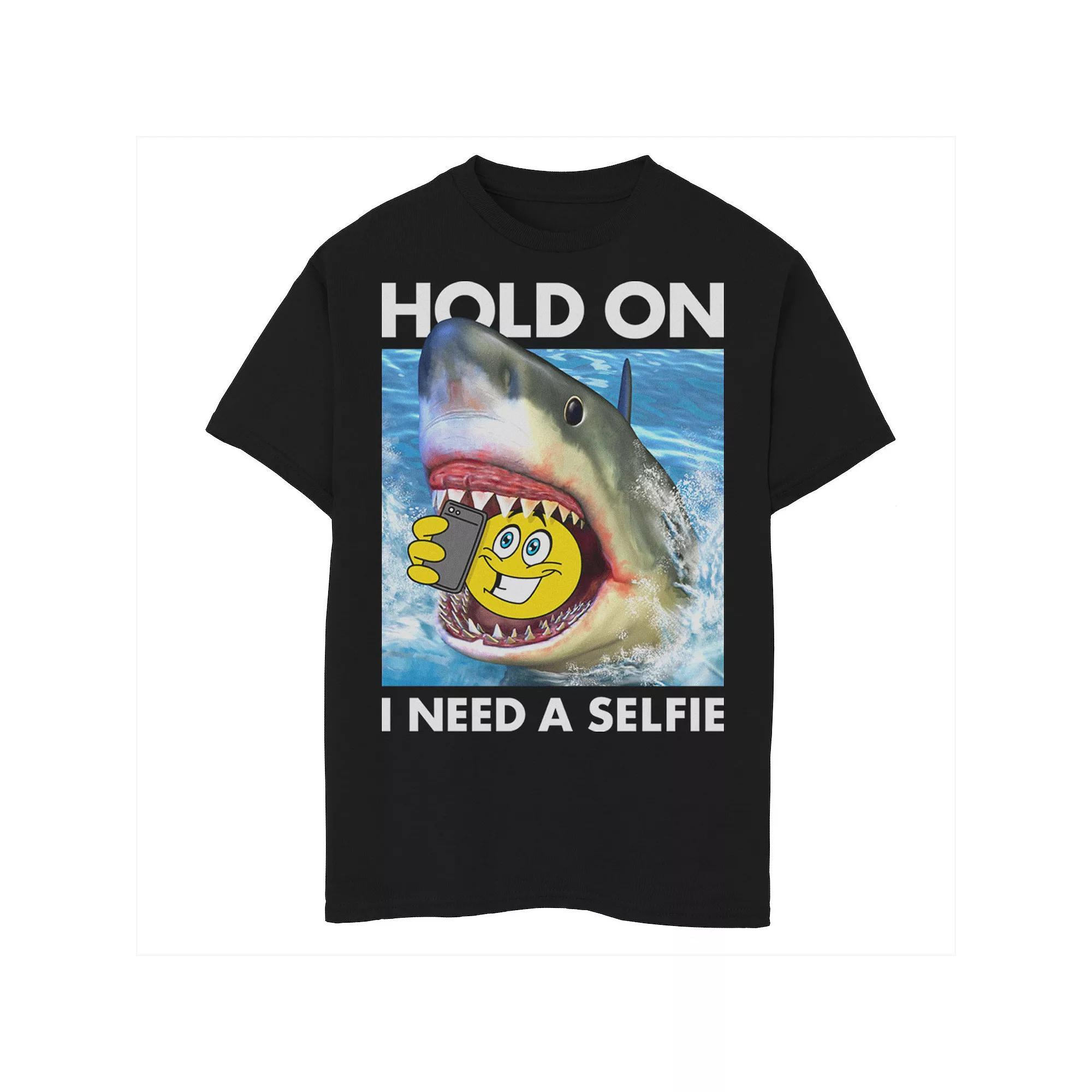 Boys 8-20 Fifth Sun Jawsome Selfie Meme Graphic Tee, Boy's, Size: Small, Black Product Image