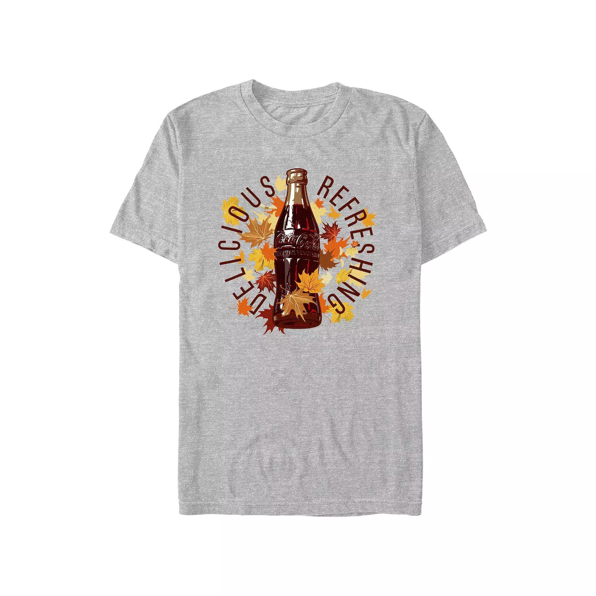 Men's Coca-Cola Autumn Delicious Refreshing Graphic Tee, Size: Medium, Athletic Grey Product Image