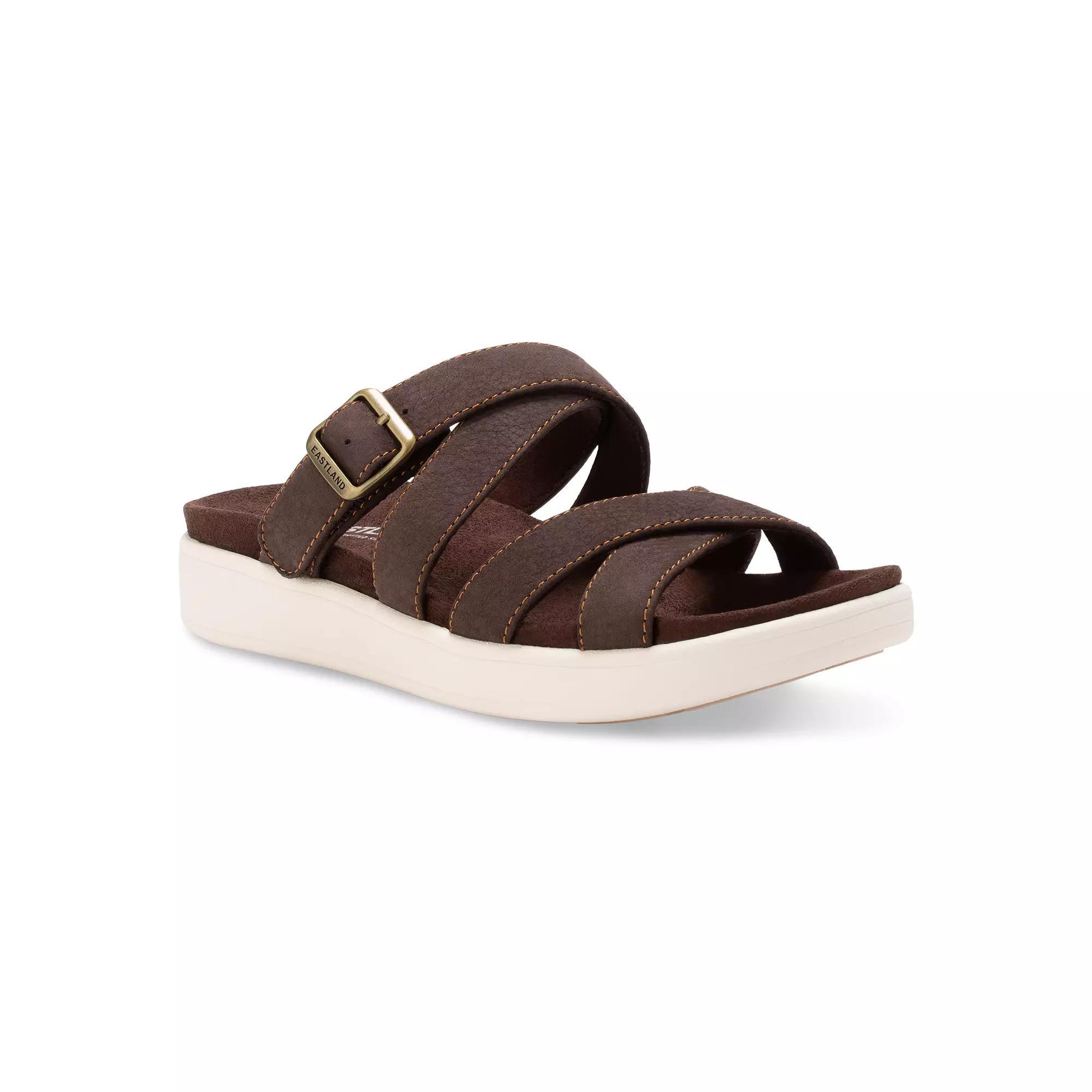 Eastland Machias Women's Buckle Slide Sandals, Size: 7, Brown Product Image