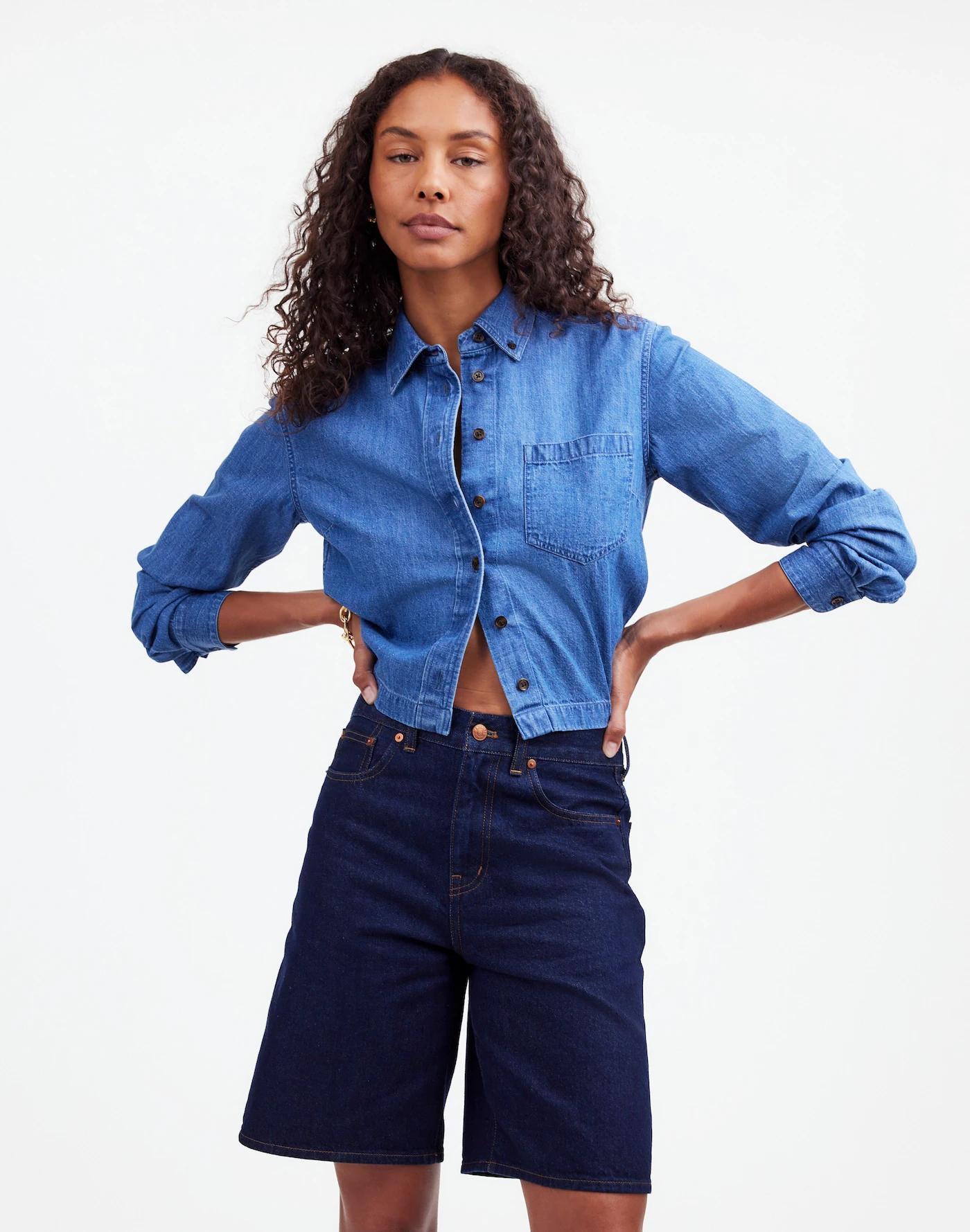 The 1997 Denim Bermuda Short Product Image