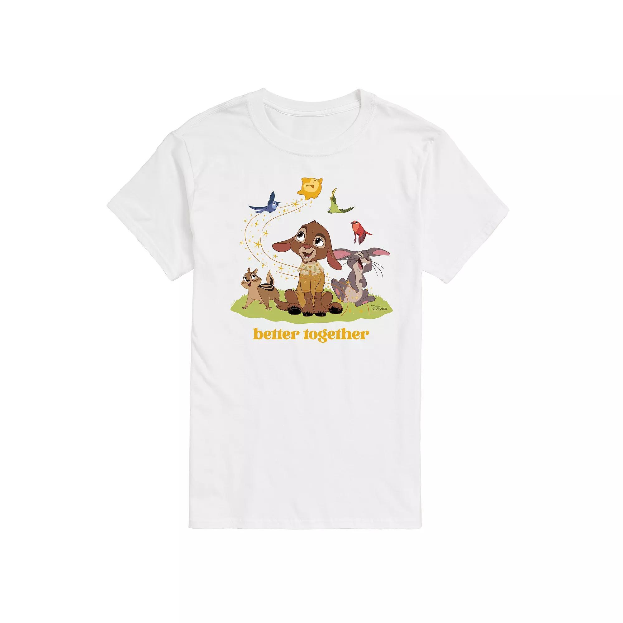 Disneys Wish Big & Tall Better Together Valentino Graphic Tee, Mens Product Image