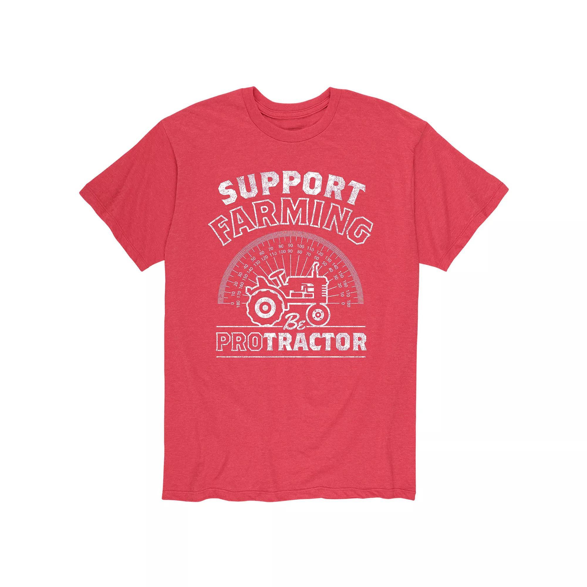 Mens Support Farming Be Protractor Tee Product Image