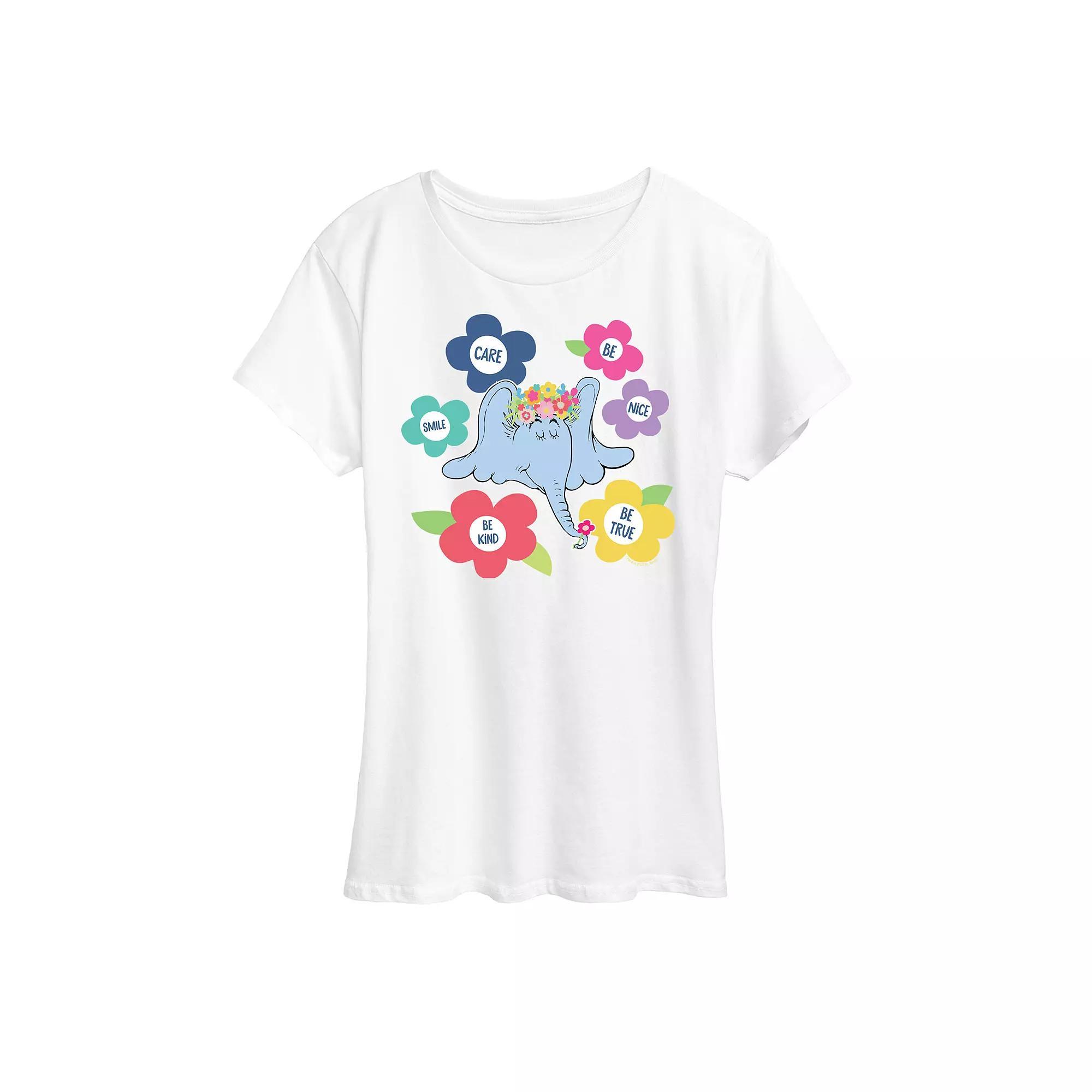 Women's Dr. Seuss Horton Kindness Graphic Tee, Girl's, Size: XXL, White Product Image