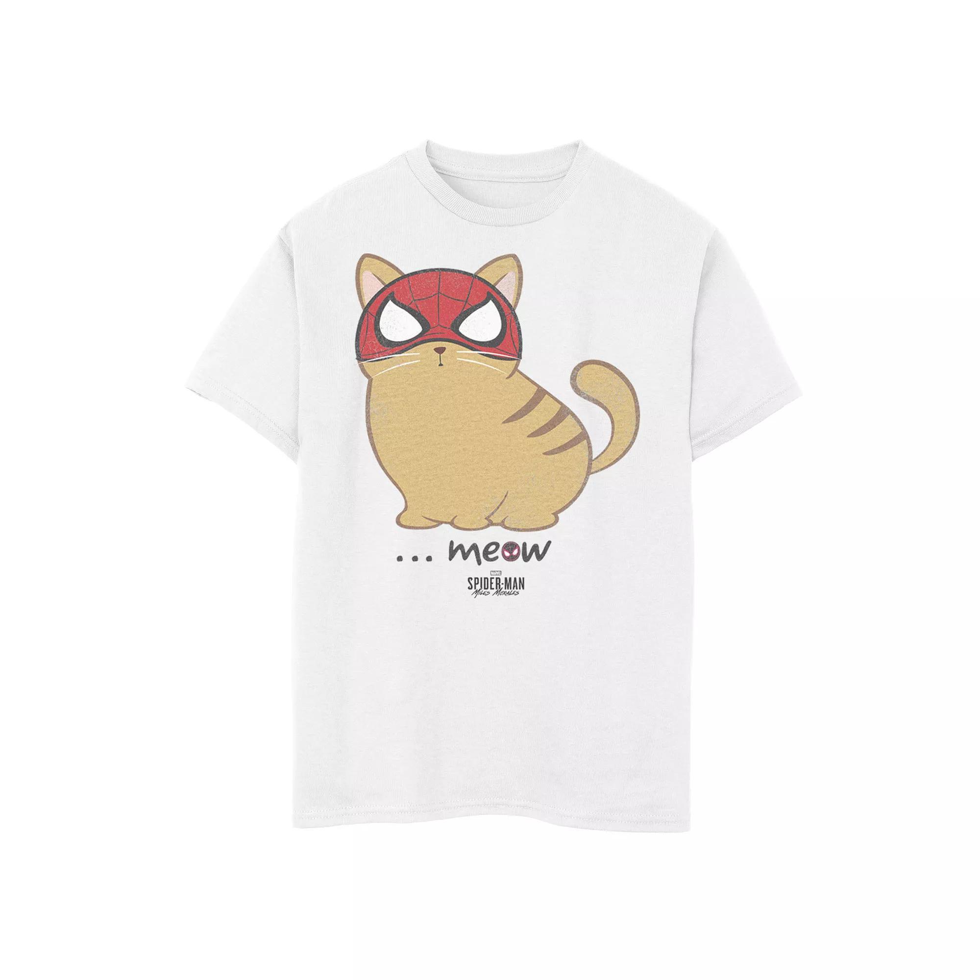 Boys 8-20 Marvel Spider-Man Miles Morales Spider-Cat Portrait Graphic Tee, Boys Product Image