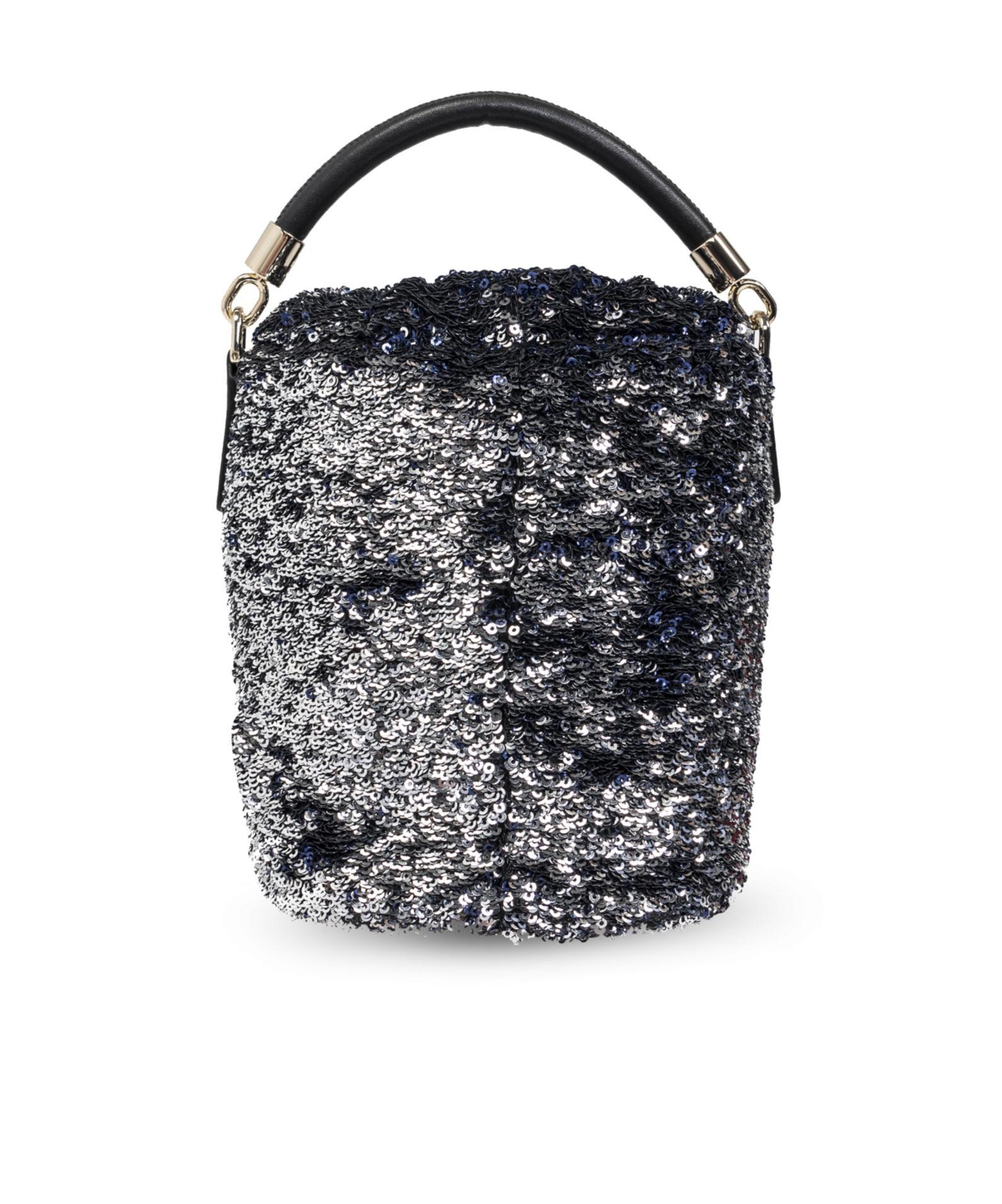 FURLA Sequined Shoulder Bag In Silver Product Image