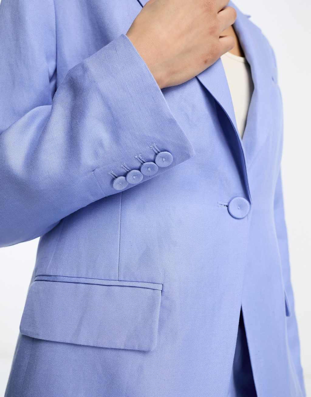 & Other Stories linen blend blazer in blue - part of a set Product Image