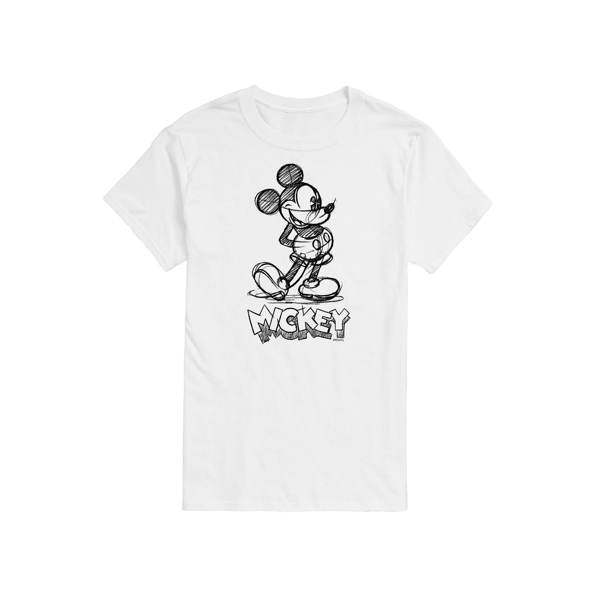 Disney's Mickey Sketch Men's Graphic Tee, Size: Small, White Product Image