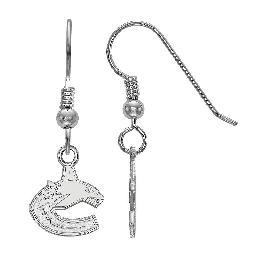LogoArt Vancouver Canucks 14k Gold Over Silver Mini Dangle Wire Earrings, Women's, Sterling Silver Product Image