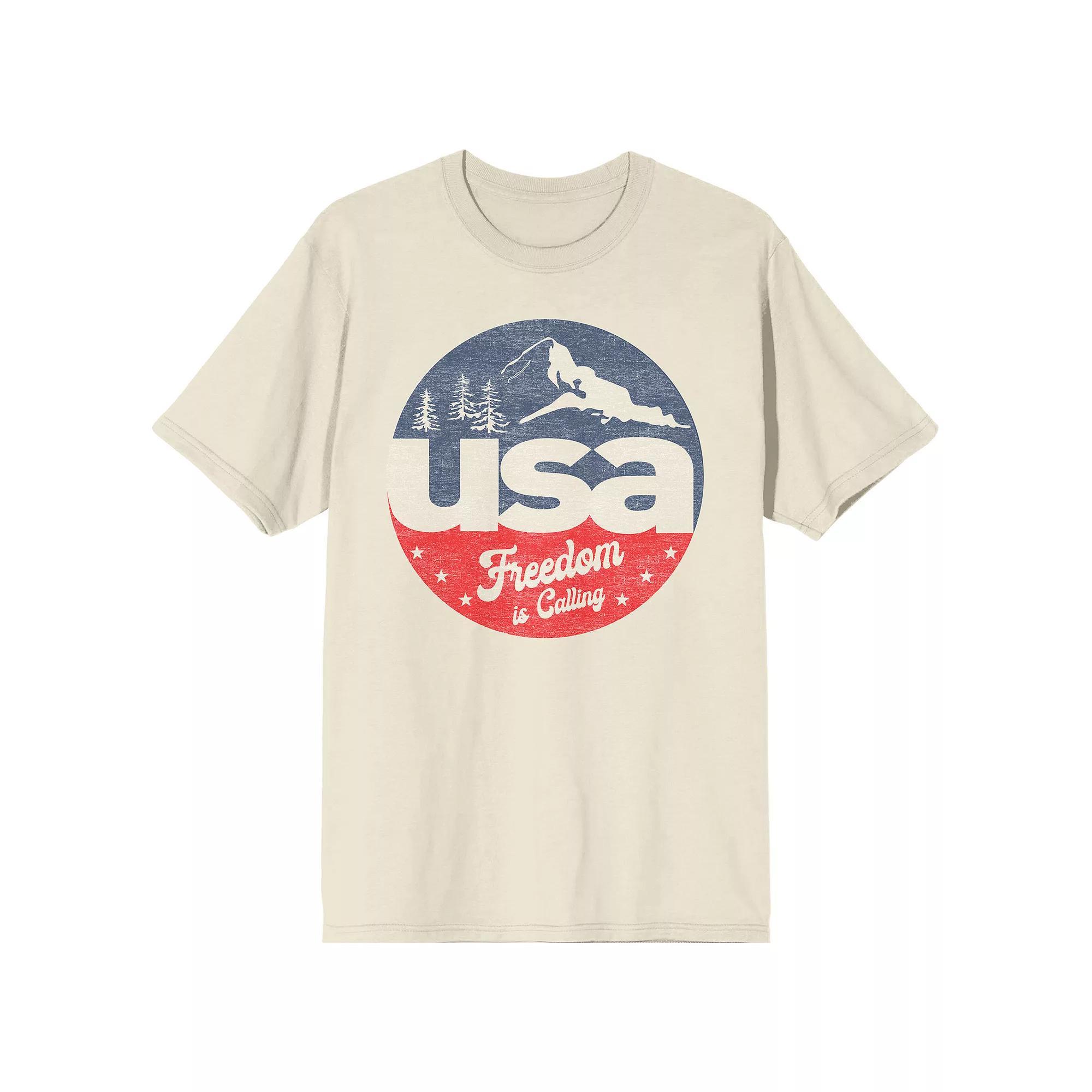 Men's Americana USA Freedom Tee, Size: Medium, Beige Product Image