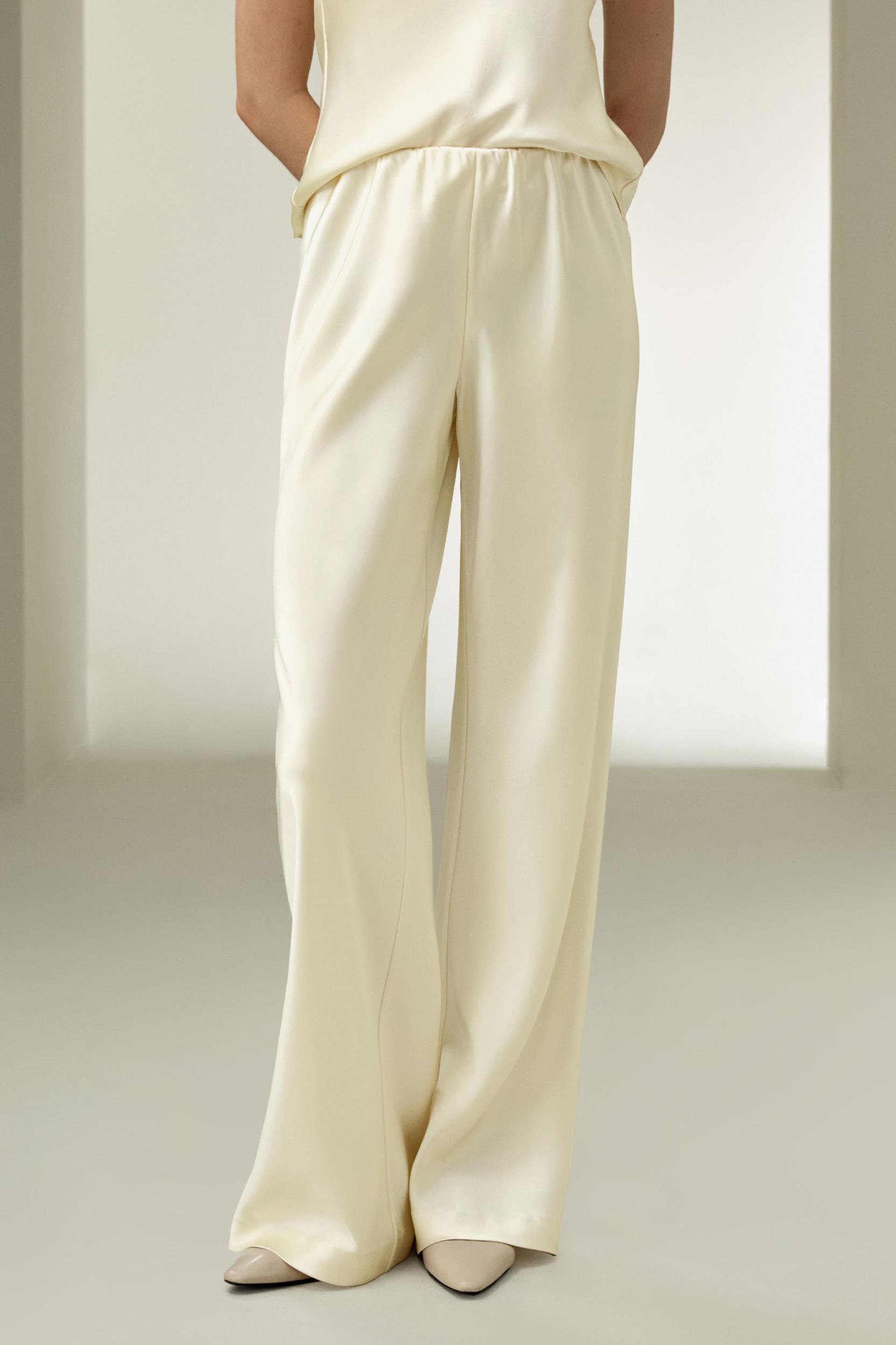 Full bias cut silk pants Product Image