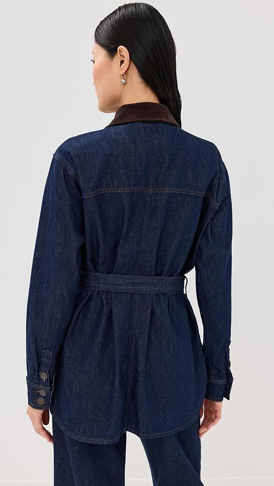 Veronica Beard Jean Mikaela Shacket with Corduroy Collar | Shopbop Product Image