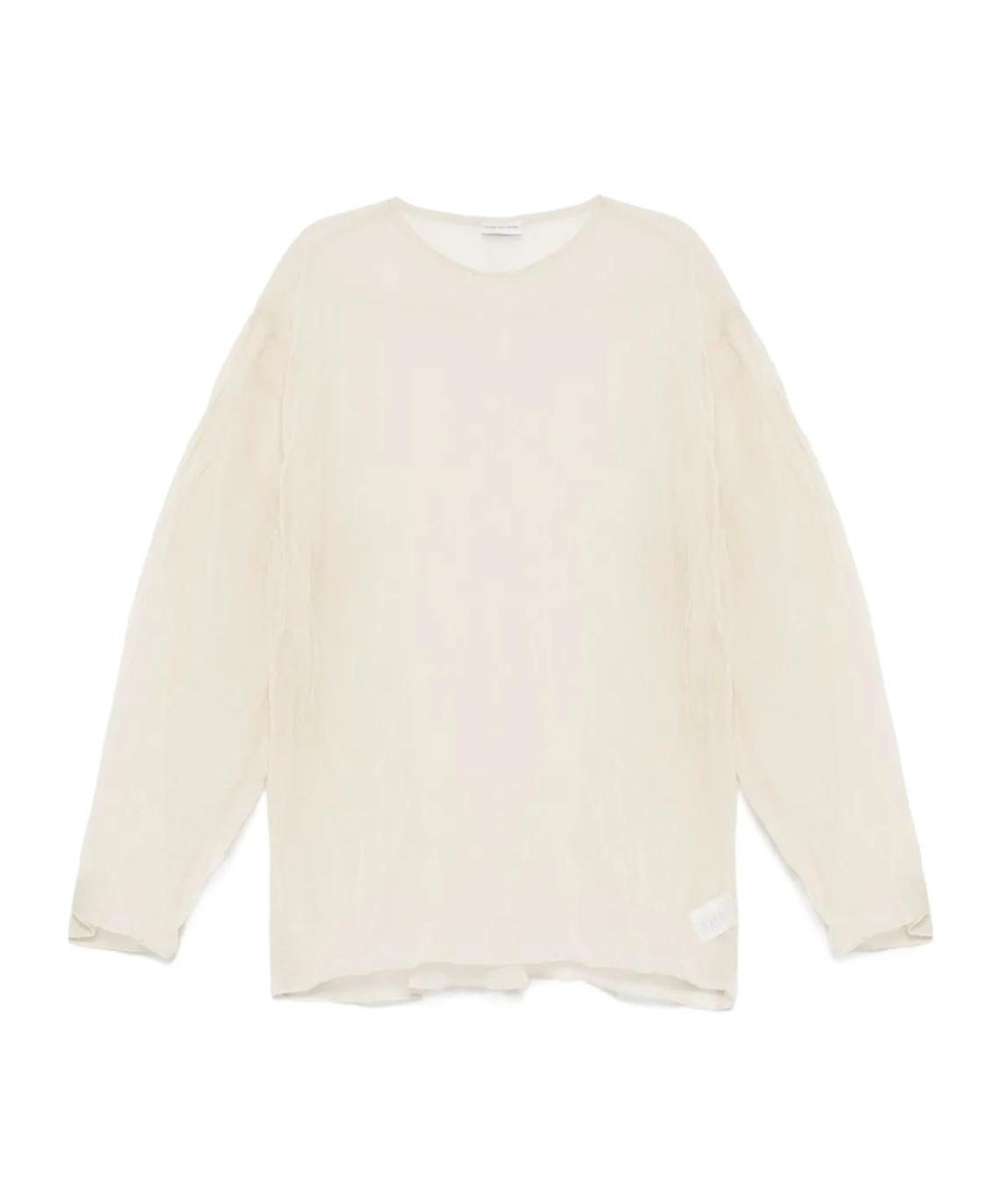 DRIES VAN NOTEN Long-sleeved T-shirt In White Product Image