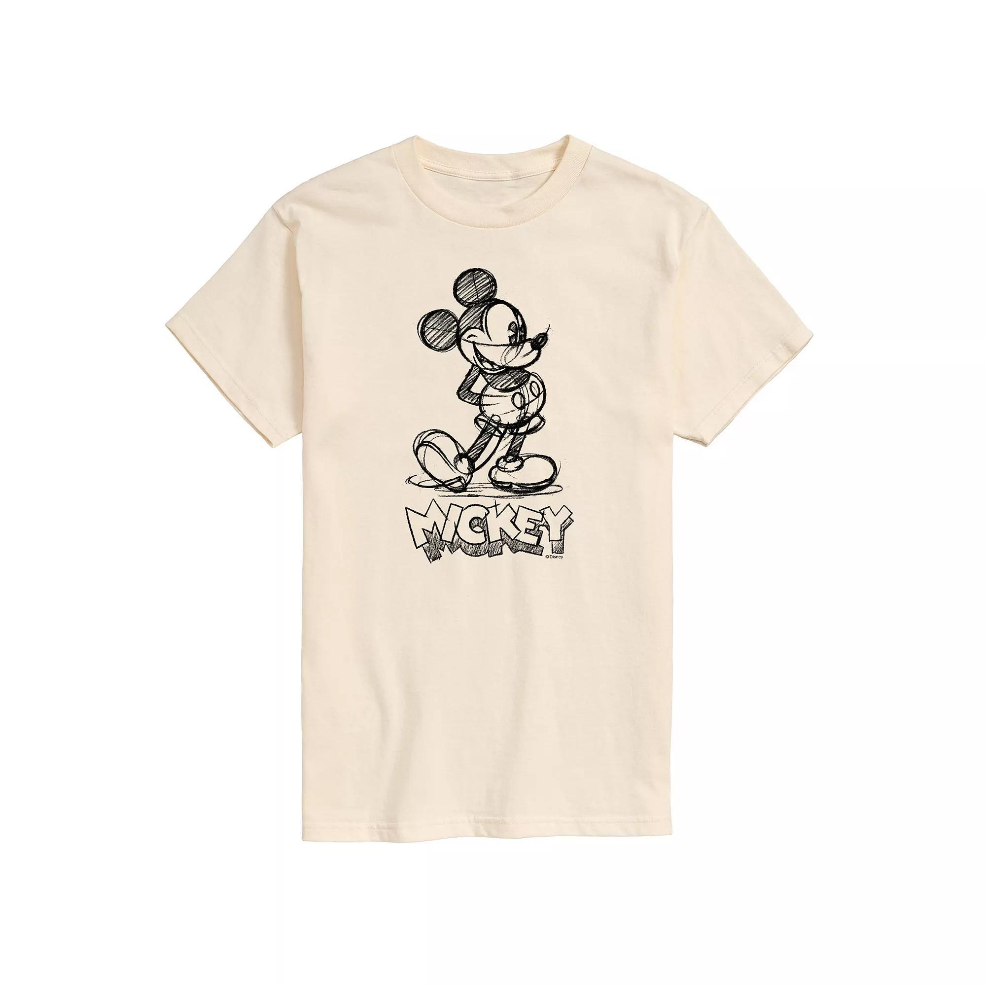 Disney's Mickey Sketch Men's Graphic Tee, Size: Small, White Product Image