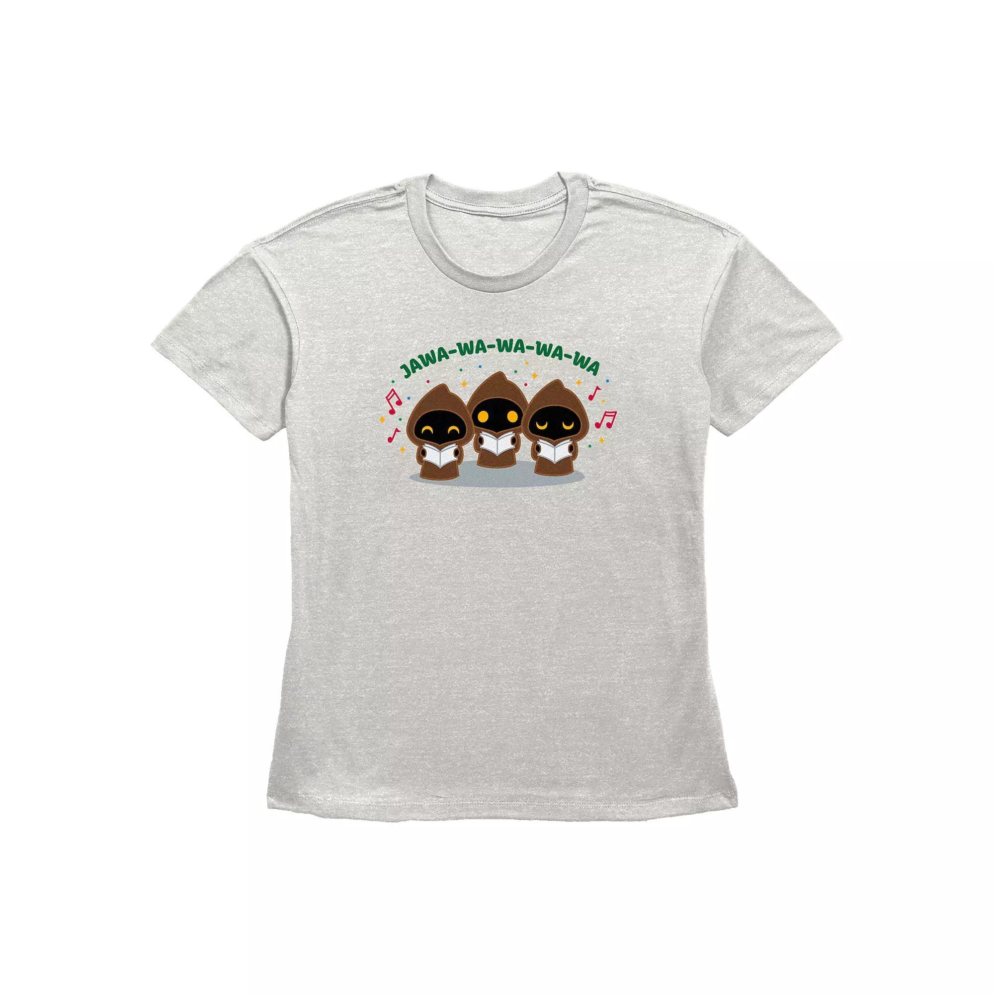 Women's Star Wars Jawa Christmas Carolers Graphic Tee, Size: XL, Oatmeal Product Image