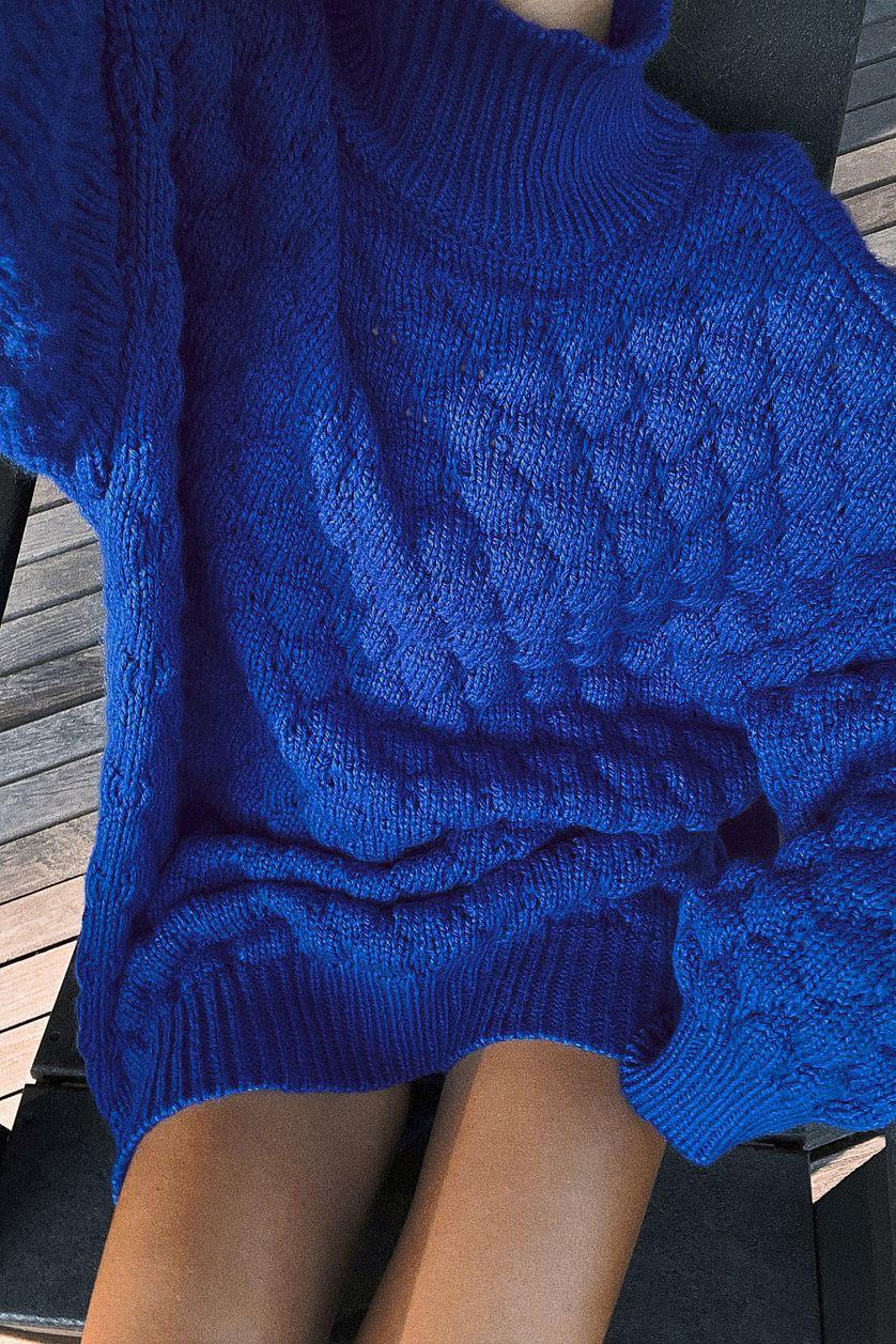 Polo Neck Knitted Sweater Product Image