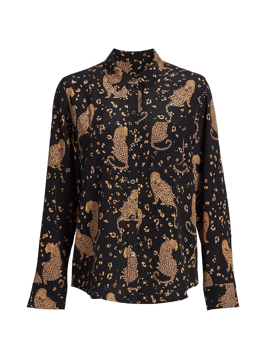Womens Kate Silk Leopard Top Product Image
