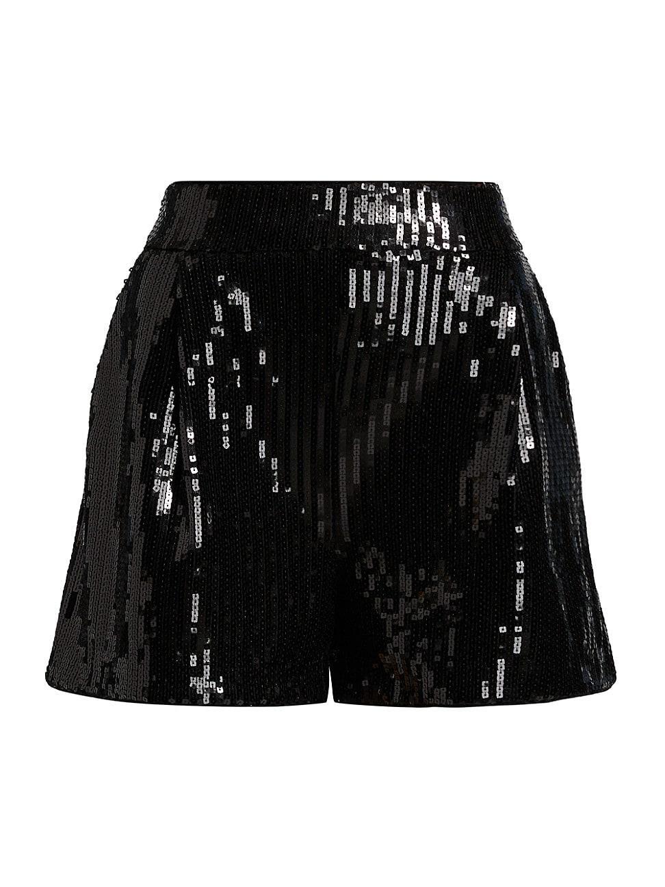 Womens Square Sequin Shorts Product Image