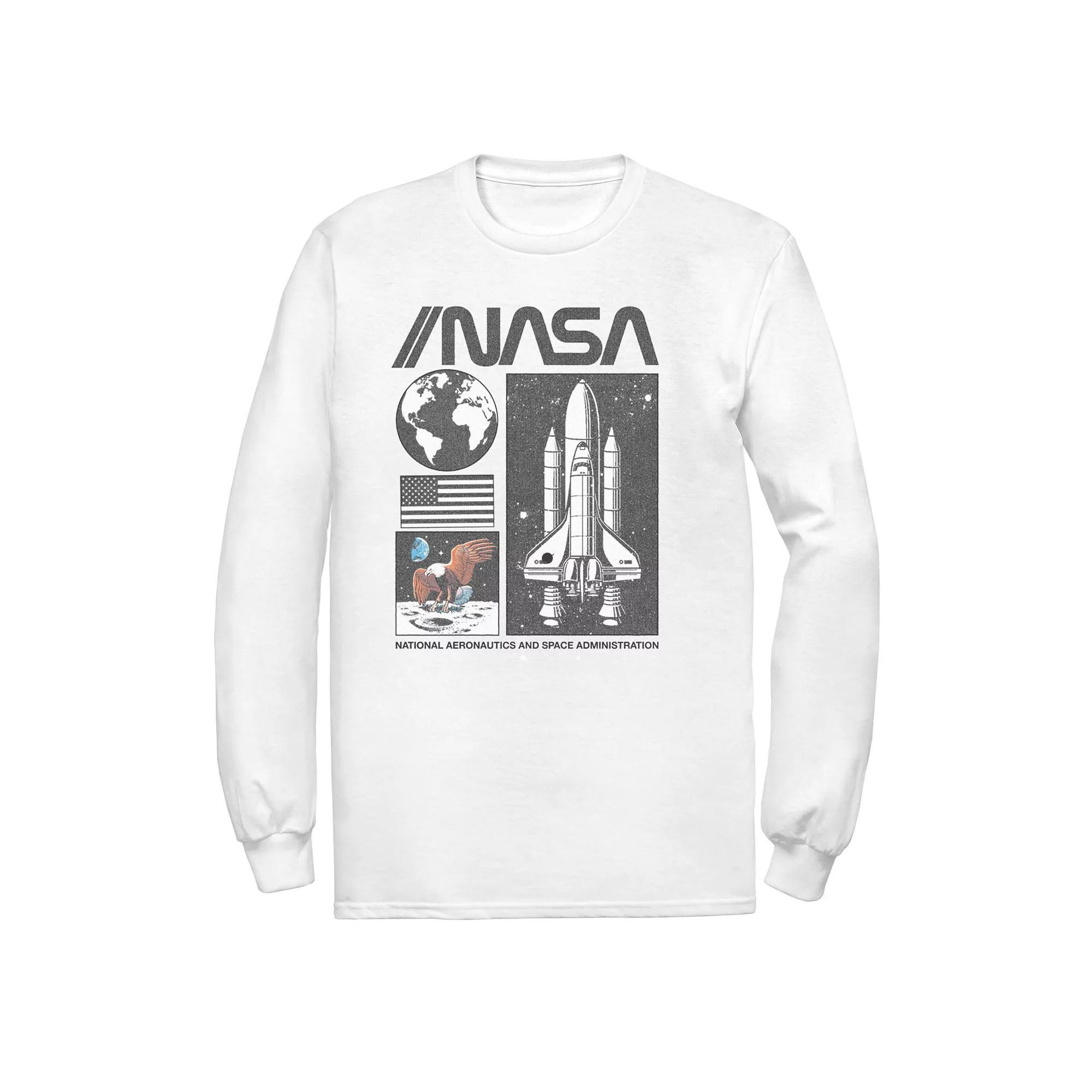 Men's NASA Collage Panel Portraits Tee, Size: Small, White Product Image