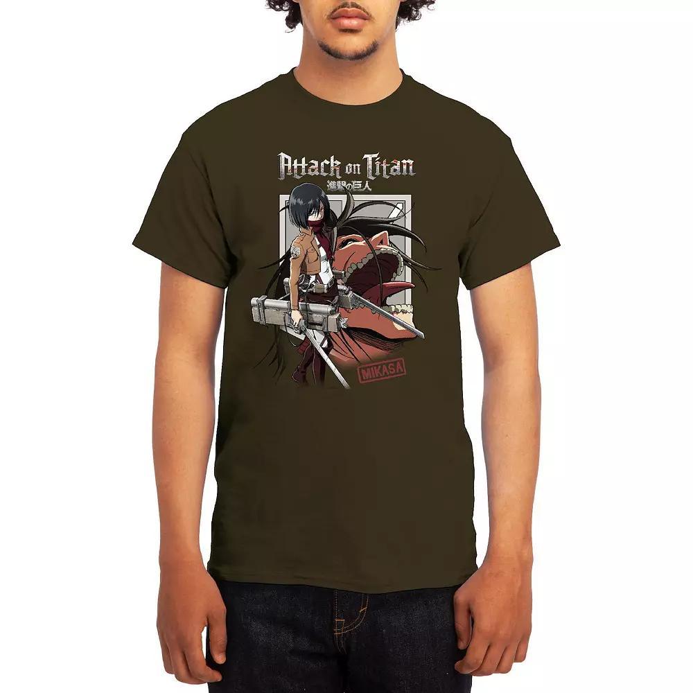 Men's Attack on Titan Mikasa & Titan Graphic Tee, Boy's, Size: XL, Grey Navy Product Image
