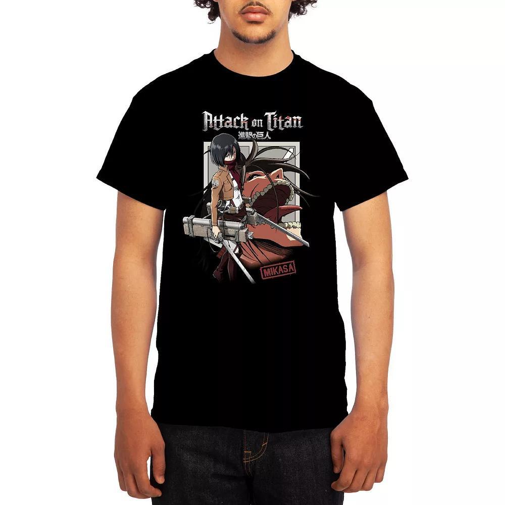 Men's Attack on Titan Mikasa & Titan Graphic Tee, Boy's, Size: XL, Grey Navy Product Image