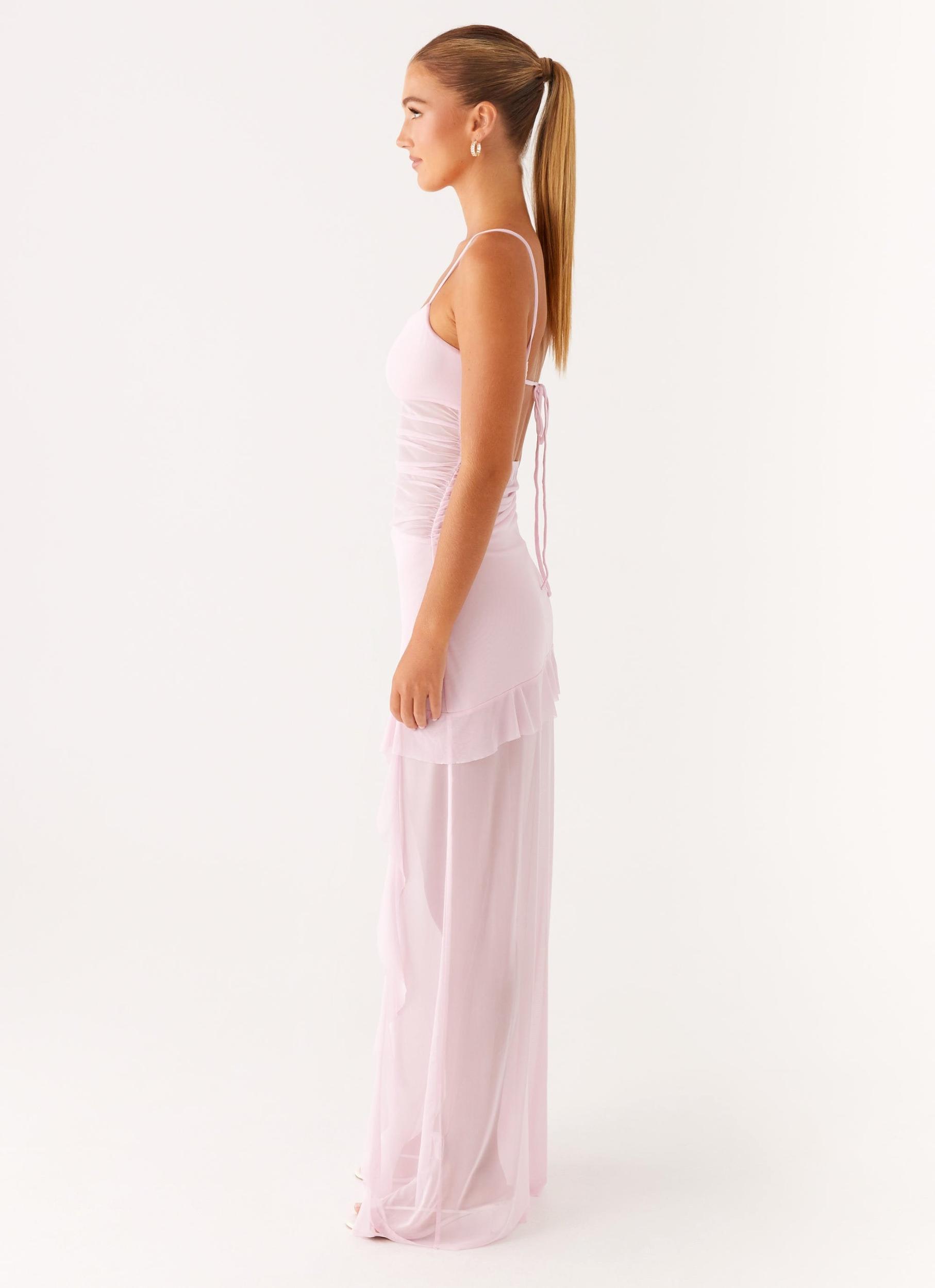 Jenni Ruffle Maxi Dress - Pink Product Image