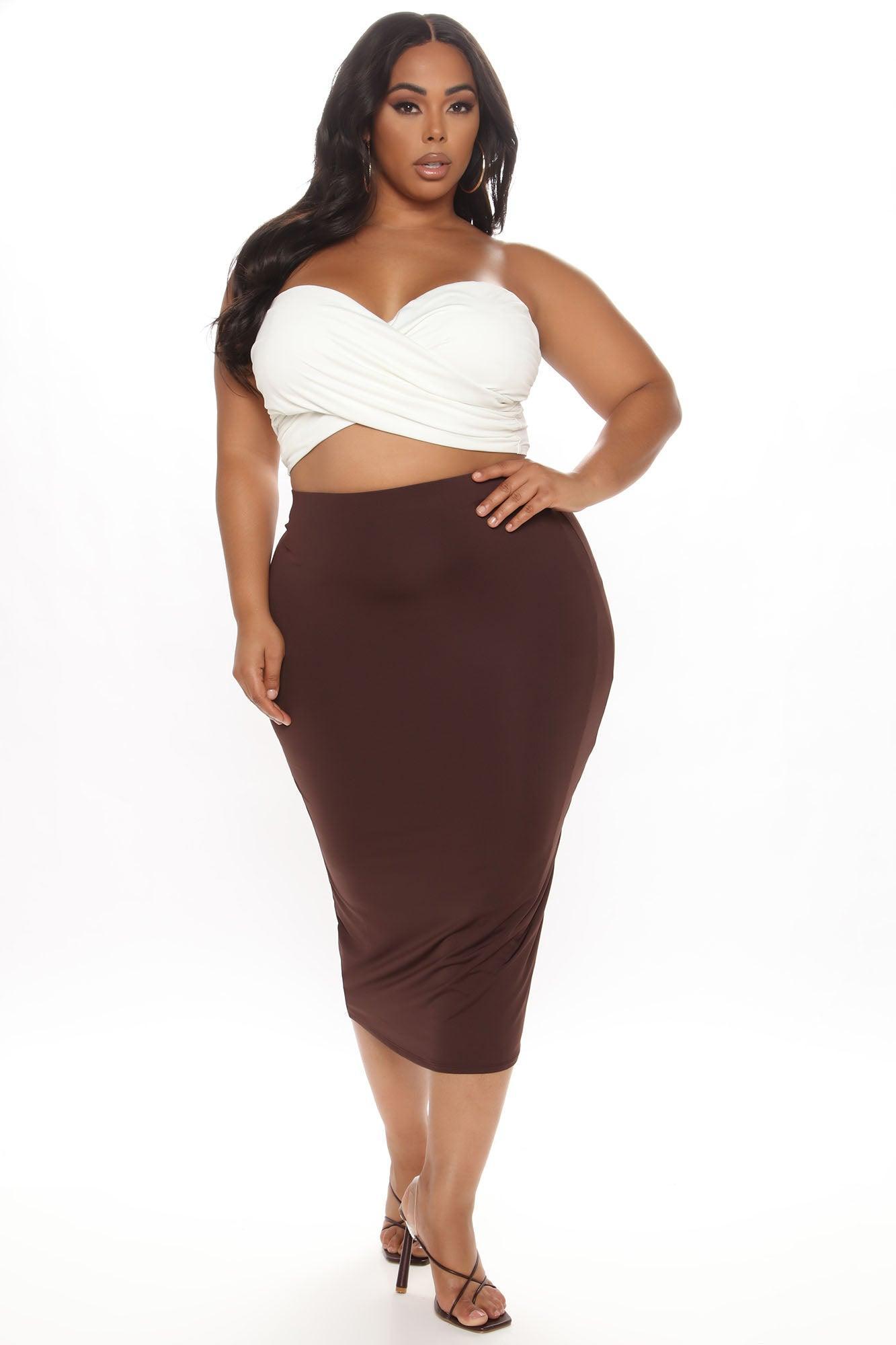 Olive Oil II Skirt - Chocolate Product Image