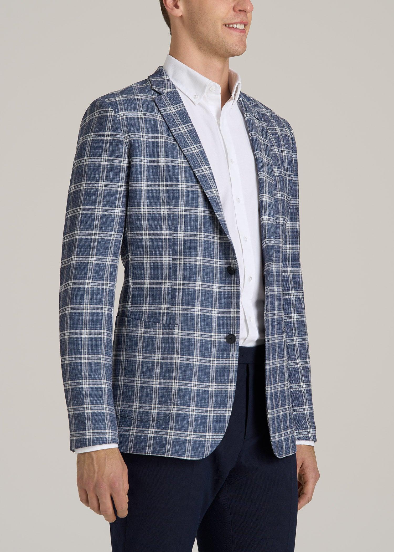 Men's Tall Core Blazer in Navy Check Product Image