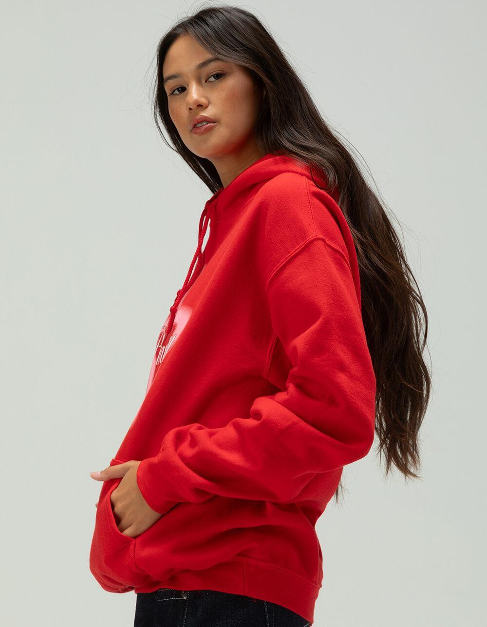 PLAYBOY Airbrush Star Womens Hoodie - RED Product Image