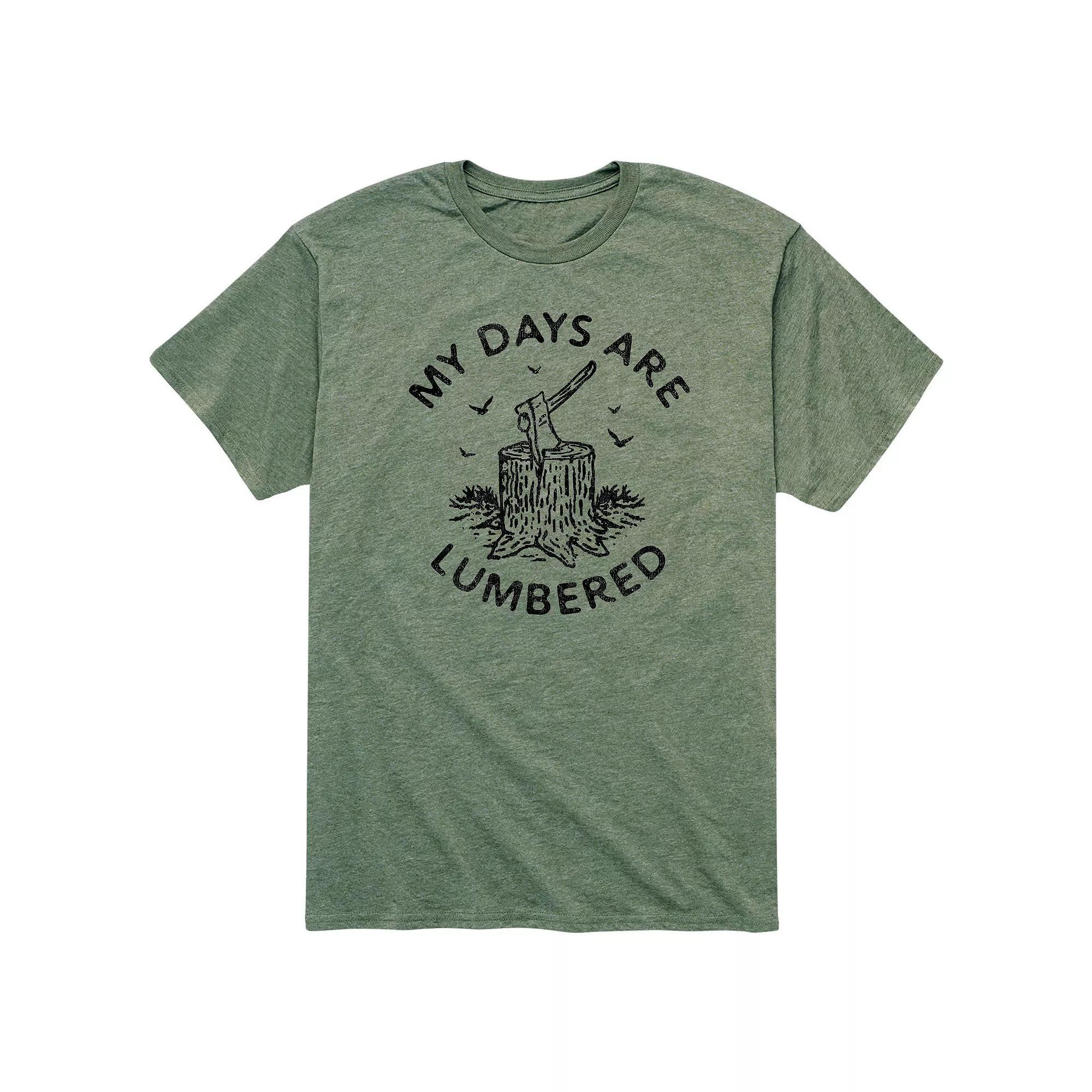 Men's My Days Are Lumbered Tee, Size: XL, Grey Military Green Product Image