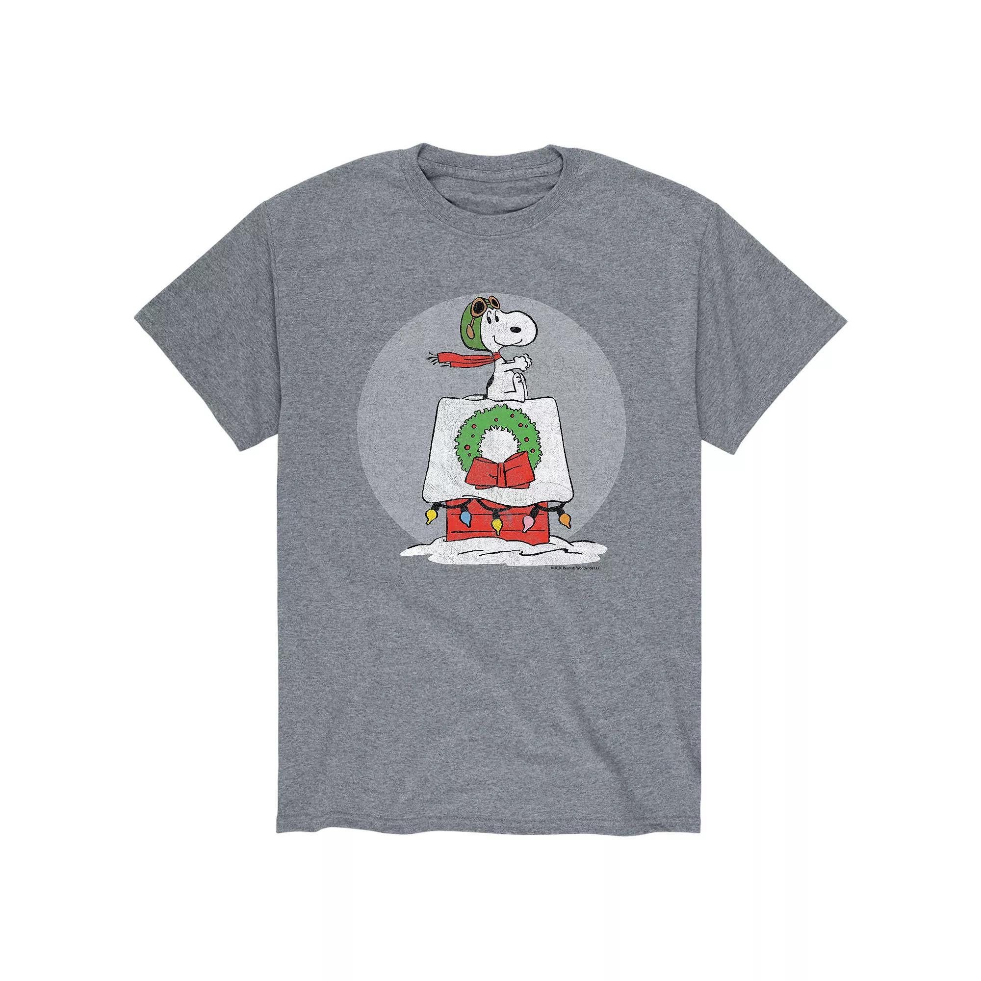 Men's Peanuts Snoopy Flight Tee, Size: Medium, Athletic Grey Product Image