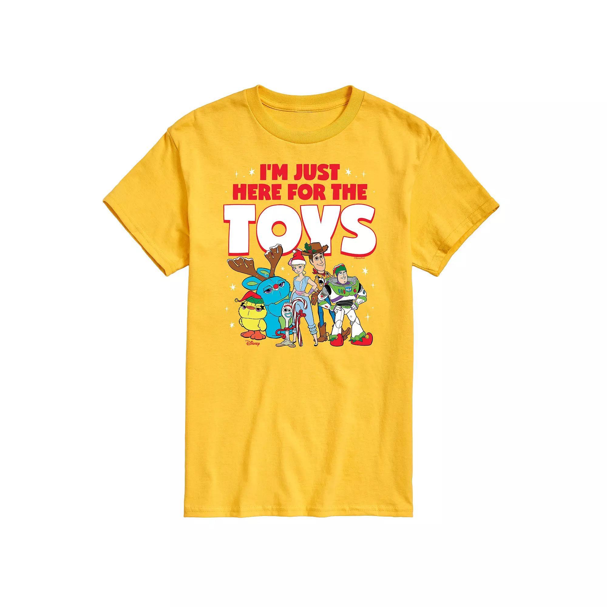 Disney / Pixar's Toy Story 4 Men's Here For The Toys Graphic Tee, Size: Medium, Royal Blue Product Image
