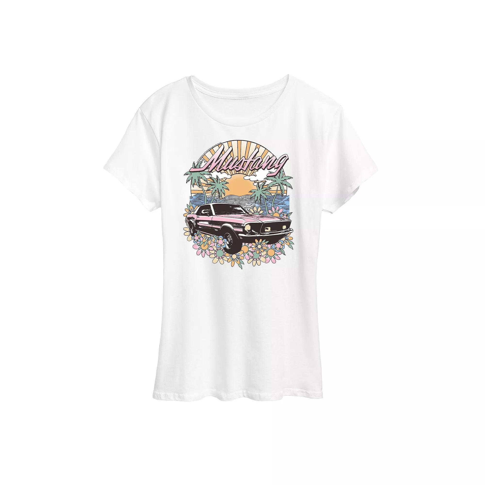 Womens Ford Vintage Mustang Graphic Tee Product Image