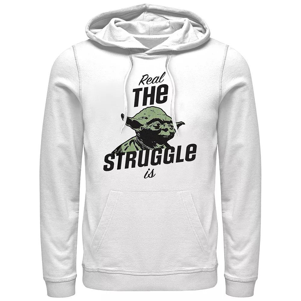 Men's Star Wars The Real Struggle Is Graphic Hoodie, Size: Medium, White Product Image