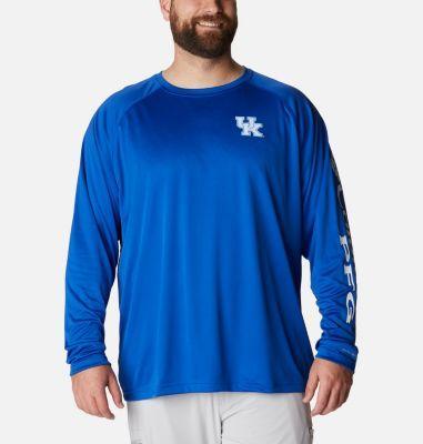 Men's Columbia Royal Kentucky Wildcats PFG Terminal Tackle Raglan Omni-Shade Long Sleeve T-Shirt, Size: Large, Blue Product Image