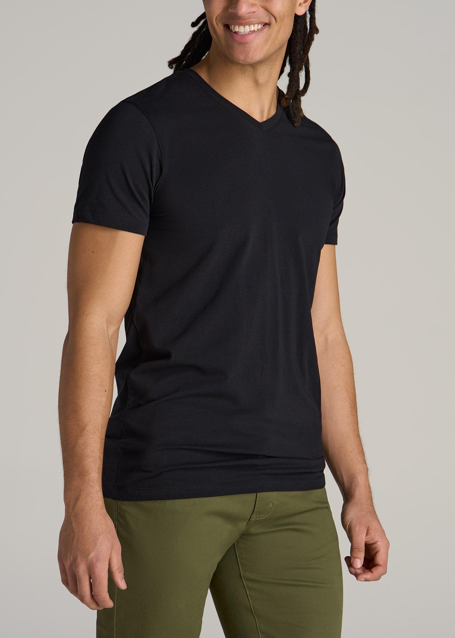 The Essential MODERN-FIT V-Neck Tee for Tall Men in True Navy Product Image