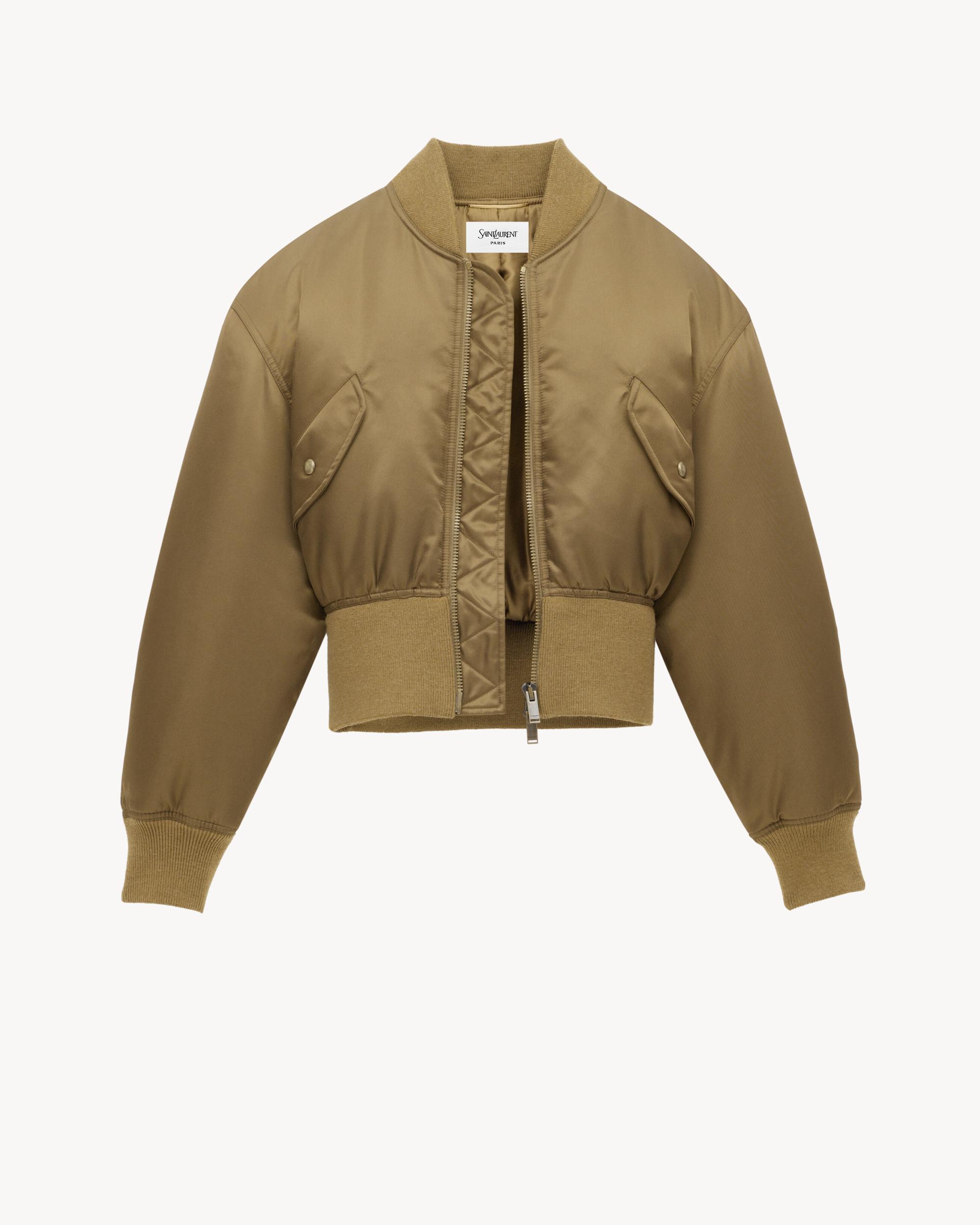 bomber jacket in shiny nylon Product Image