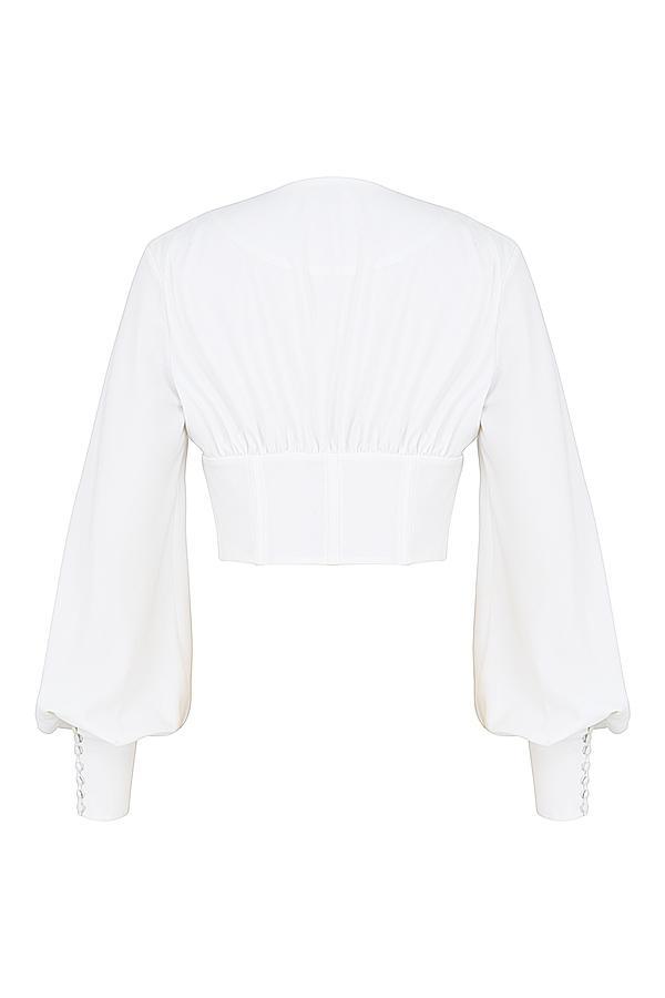 Mirabelle  white lace up corset - sale Product Image