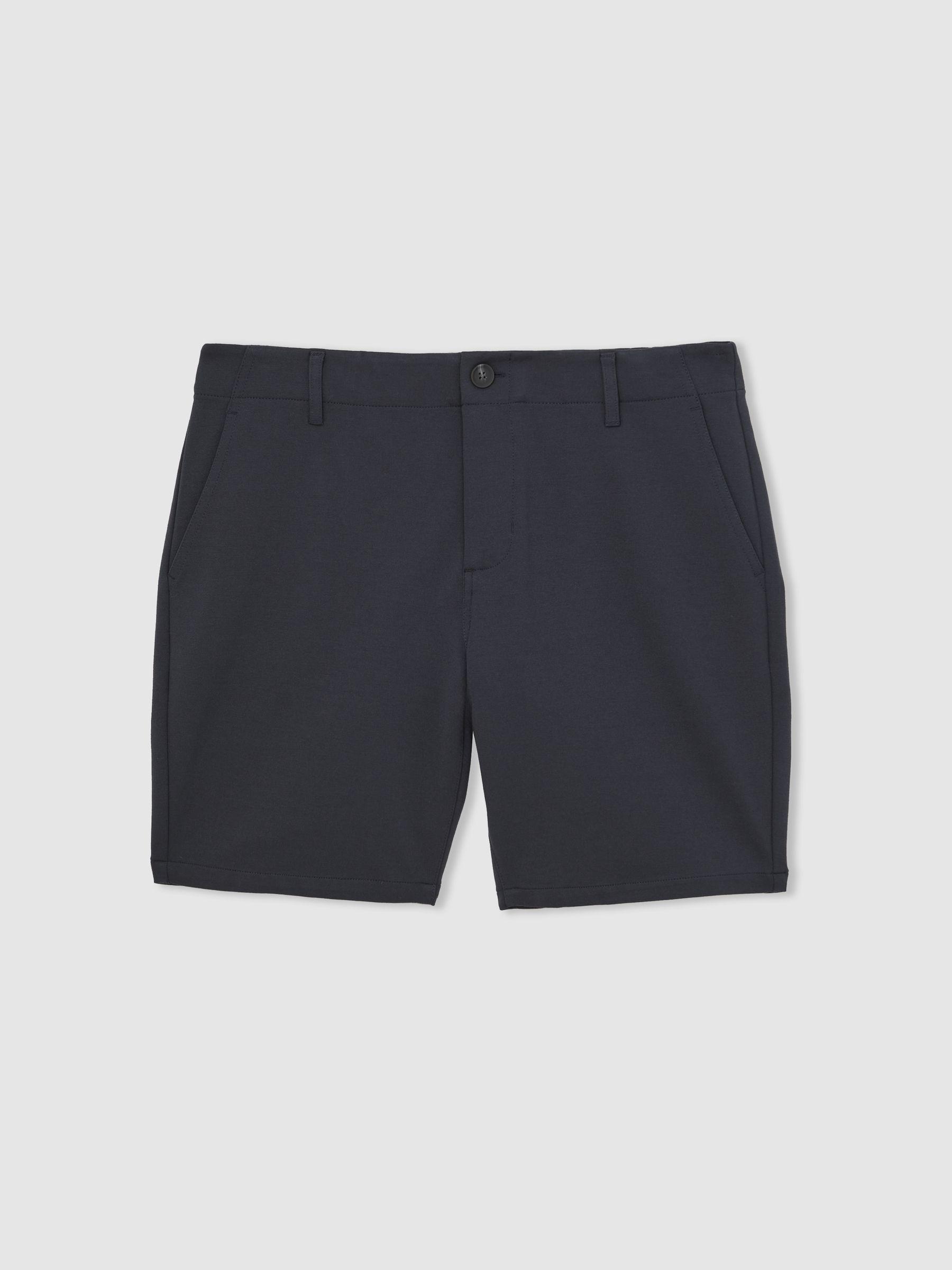 Paige Slim-Fit Stretch Shorts in Moon Shadow Blue Product Image