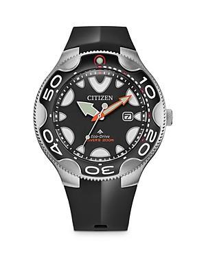 Citizen Mens Eco-Drive Promaster Dive Orca Stainless Steel Blue Rubber Strap Dive Watch Product Image