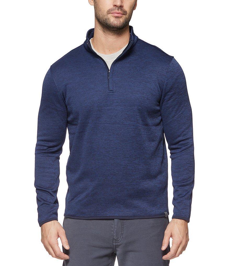 Flag and Anthem Long Sleeve Tipton 1/4-Zip Tonal-Stripe Performance Pullover Product Image