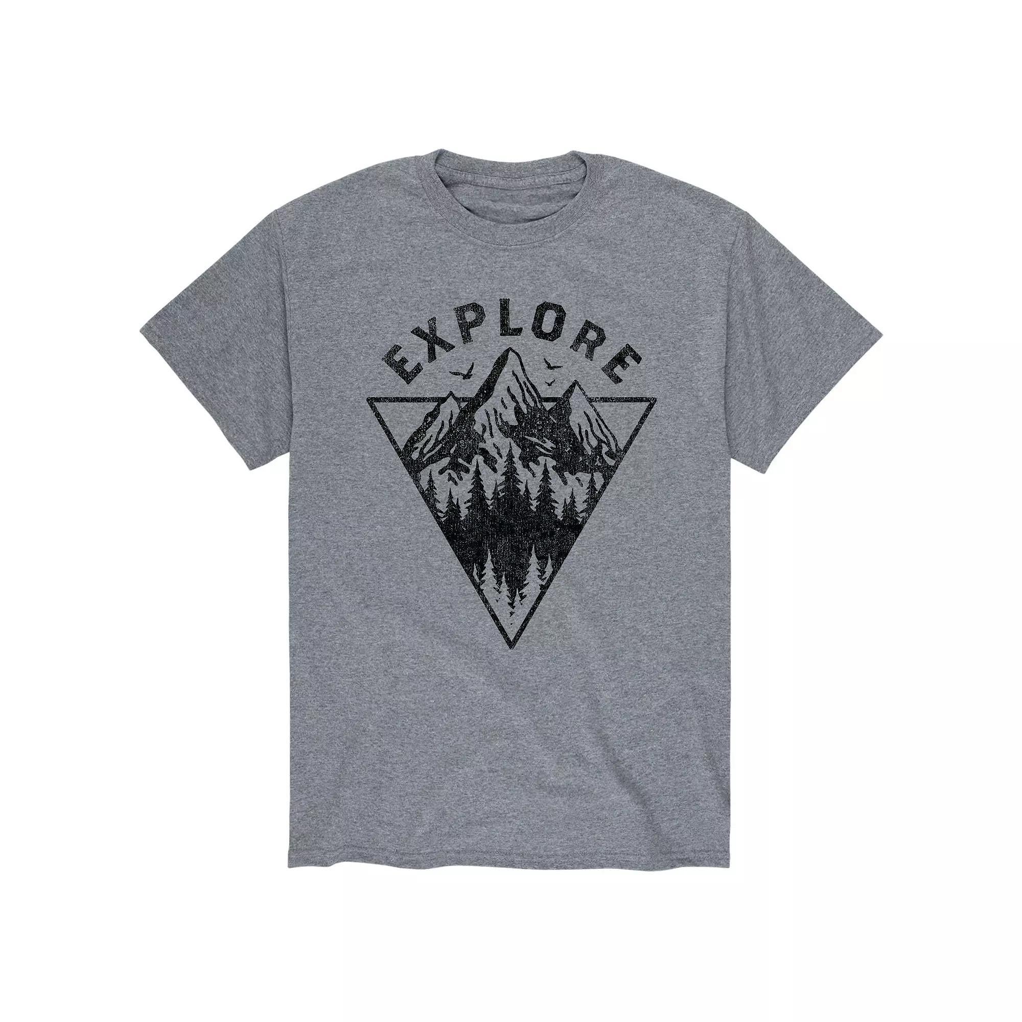 Mens Explore Tee Athletic Grey Product Image