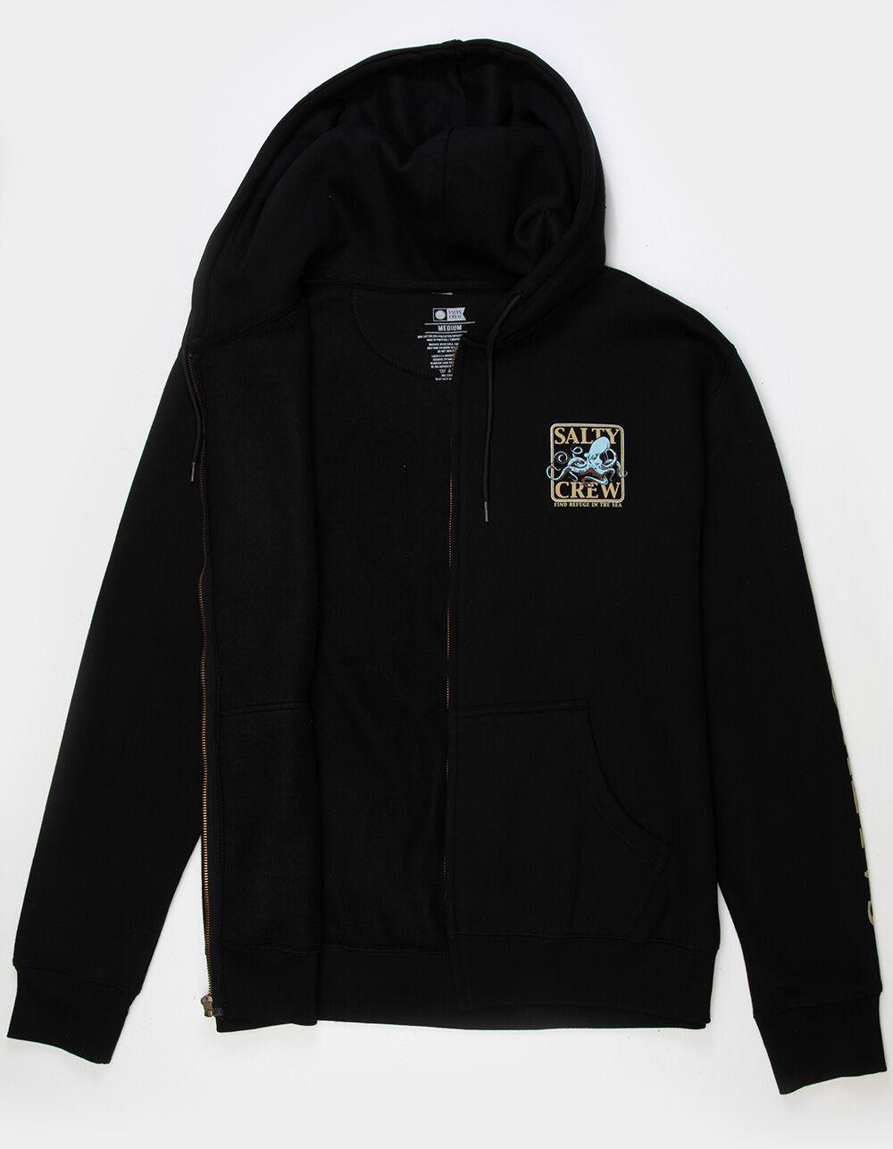 SALTY CREW Ink Slinger Mens Zip-Up Hoodie - BLACK Product Image